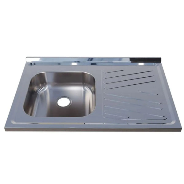Pia para Cozinha 430 Aço Inox 100x52cm com Cuba Deslocada