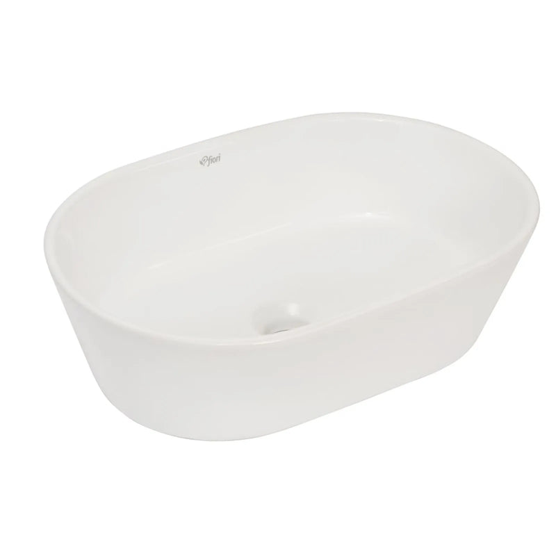 Cuba de Apoio Oval Branca 46x30cm Louça Fiori 55CB14-J-1FB