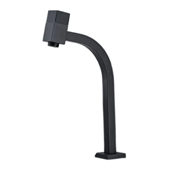 Torneira para Banheiro Mesa 1/4V Bica Alta Preto Quadrado 6605P