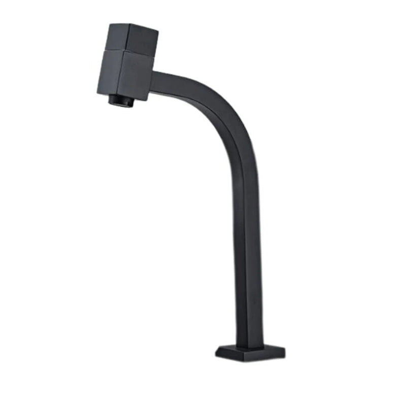 Torneira para Banheiro Mesa 1/4V Bica Alta Preto Quadrado 6605P