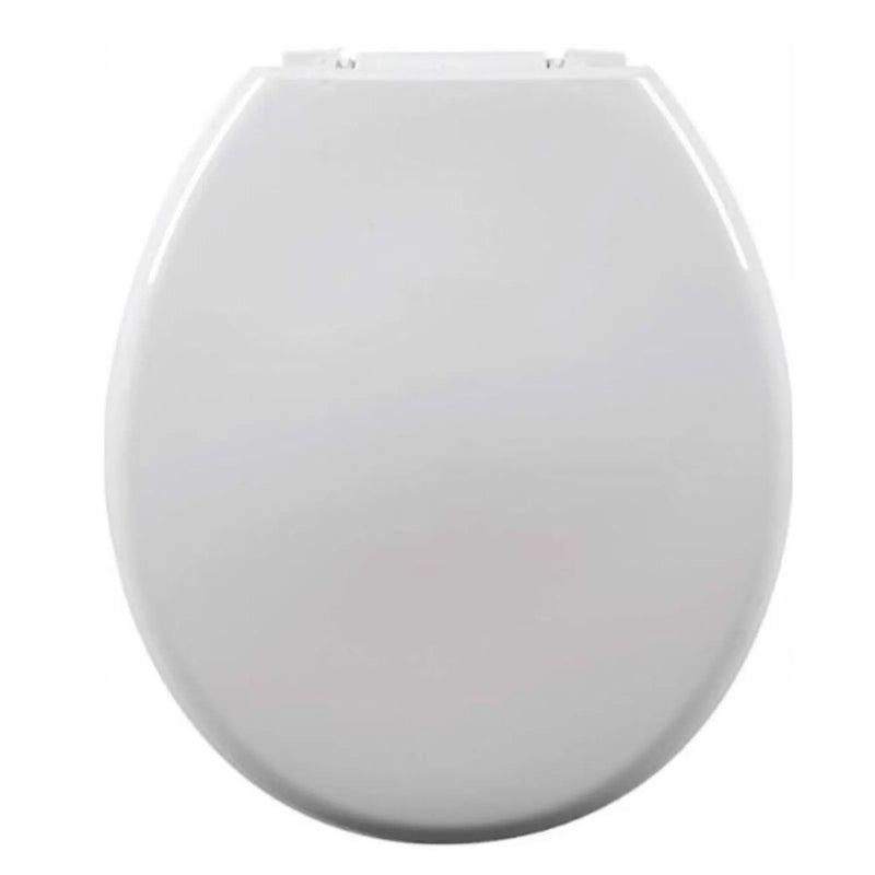 Assento Sanitário Convencional Almofadado Slim PU Oval Branco