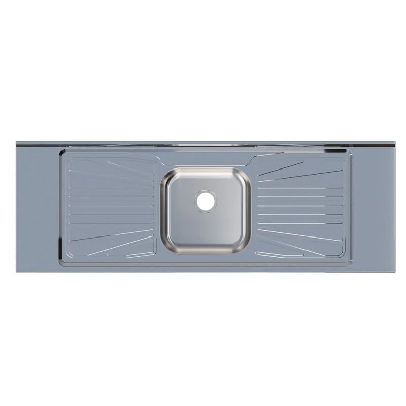 Pia para Cozinha 430 Aço Inox 150x52cm com Cuba Central