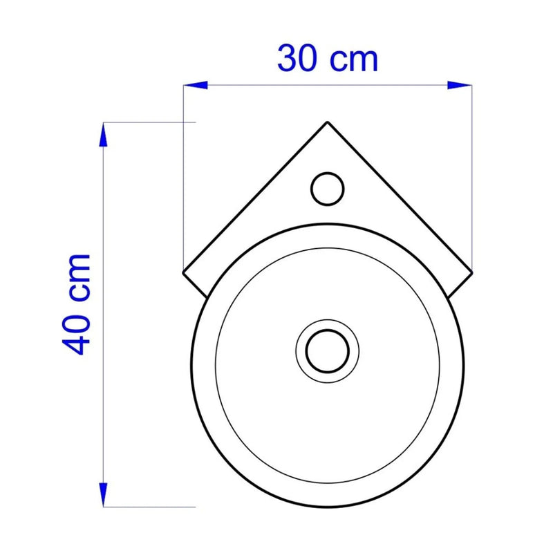 Lavatório Louça de Canto IL4-00 40x30cm Branco