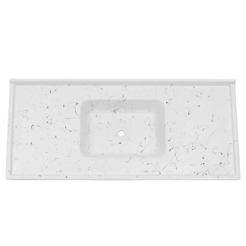 Pia para Cozinha Sintética Soft 120x53cm Branco com Cuba Central
