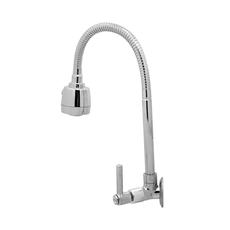 Torneira para Cozinha Parede 1/4V Bica Alta Cromado Gourmet Flex