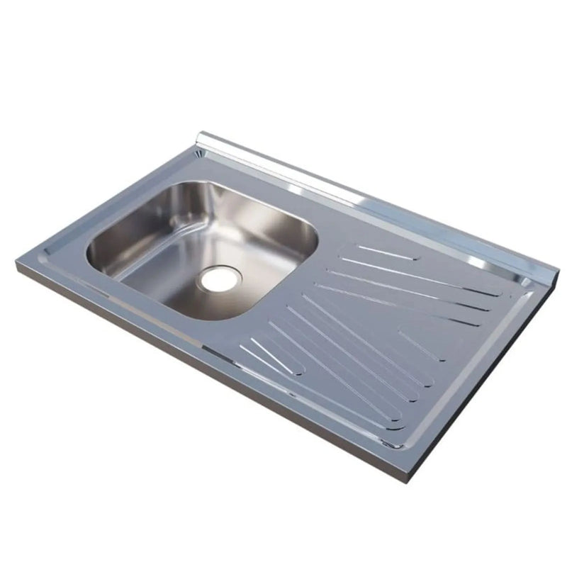 Pia para Cozinha 430 Aço Inox 100x52cm com Cuba Deslocada