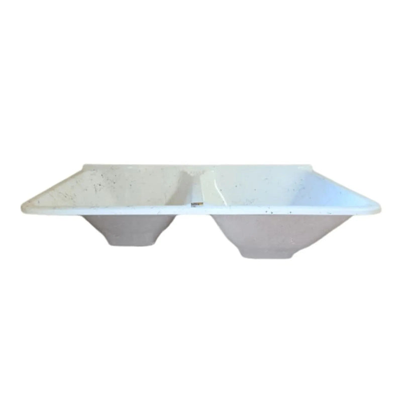 Tanque Duplo Sintético Eco 100X50cm Branco