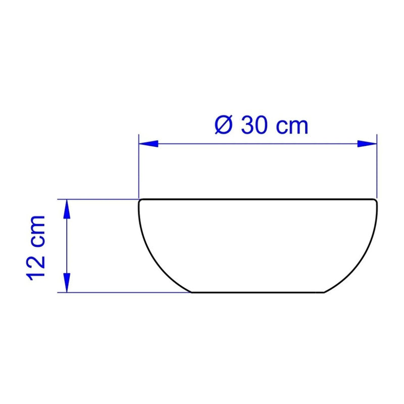 Cuba de Apoio Redonda Branca 30cm Louça Icasa ICA16-00