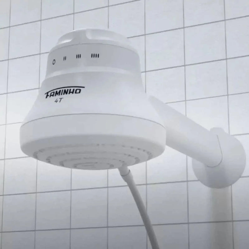 Ducha Faminho com Cano 4 Temperaturas Branca 127V 5400W Fame