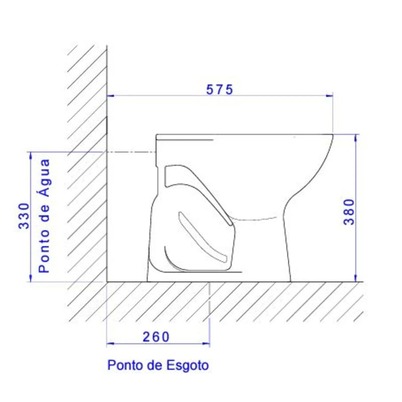 Vaso Sanitário Convencional Saída Vertical Izy Branco Deca