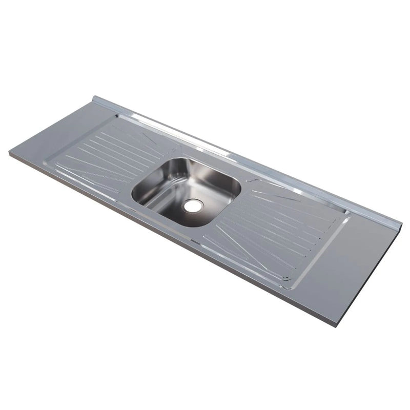 Pia para Cozinha 430 Aço Inox 150x52cm com Cuba Central
