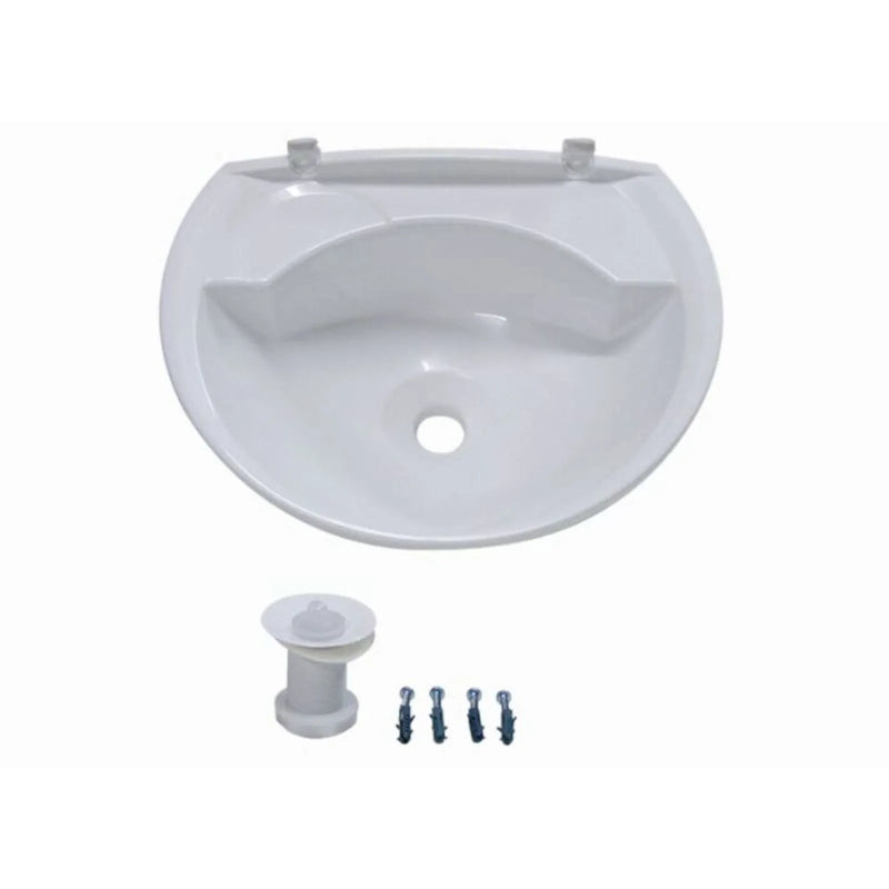Lavatório Plástico Suspenso 35,5X28cm Branco
