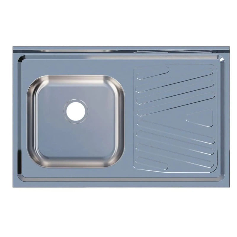 Pia para Cozinha 430 Aço Inox 100x52cm com Cuba Deslocada