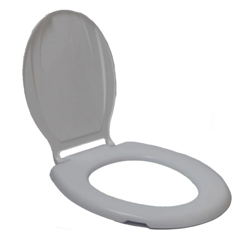 Assento Sanitário Convencional Almofadado Soft PP Oval Branco