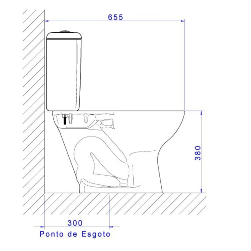 Vaso Sanitário para Caixa Izy Branco Deca