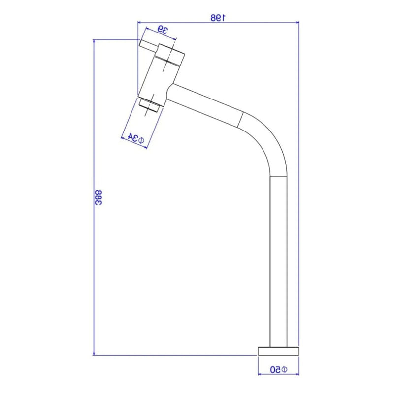 Torneira para Banheiro Mesa 1/4V Bica Alta Cromado Link