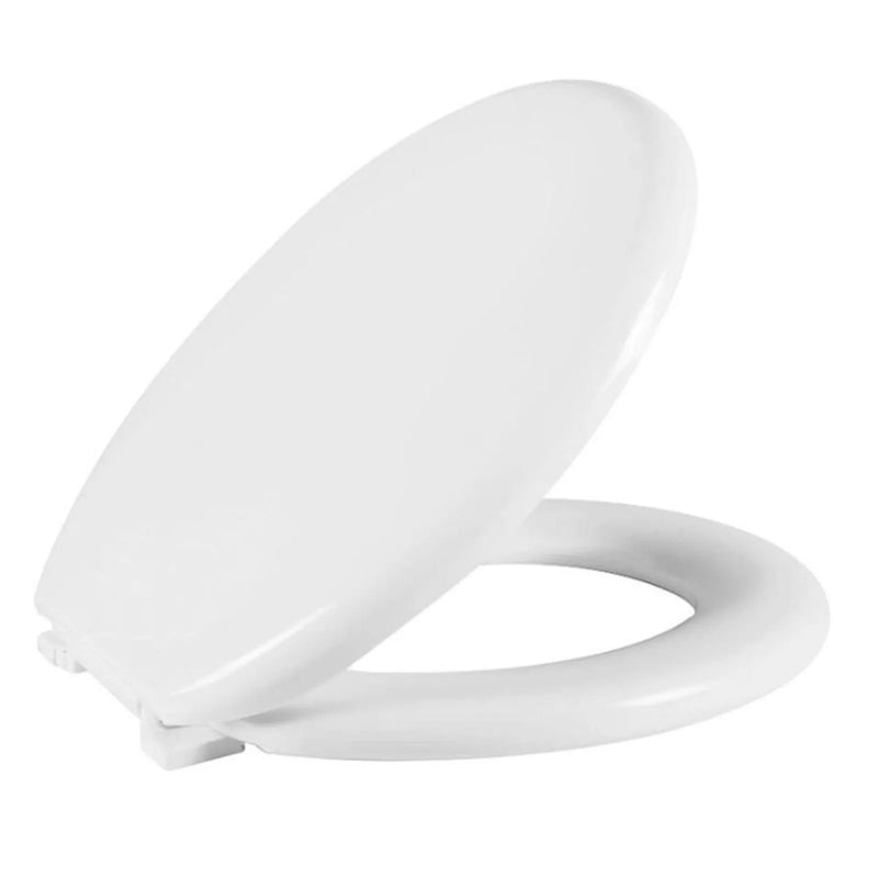 Assento Sanitário Convencional Almofadado Slim PU Oval Branco