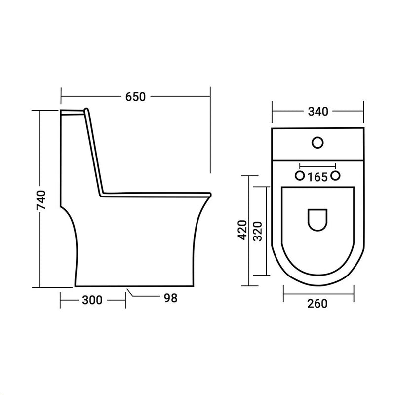 Vaso Sanitário Monobloco Rossi 3/6L Branco Firenzi