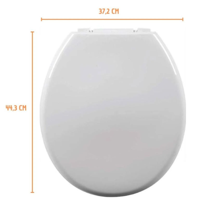 Assento Sanitário Convencional Almofadado Slim PU Oval Branco