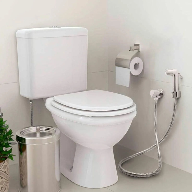 Ducha Higiênica Plástica Cromado com Registro Cromado 1/4V Bognar
